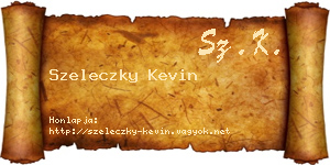 Szeleczky Kevin névjegykártya