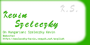 kevin szeleczky business card